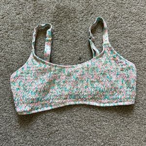 Ruched Floral bikini top size M